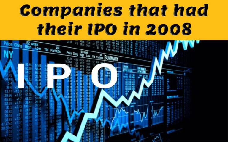 Companies that had their IPO in 2008