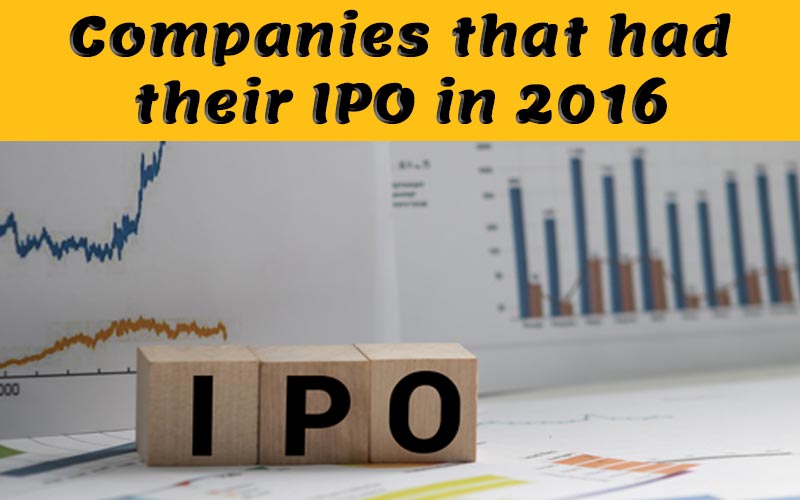 Companies that had their IPO in 2016